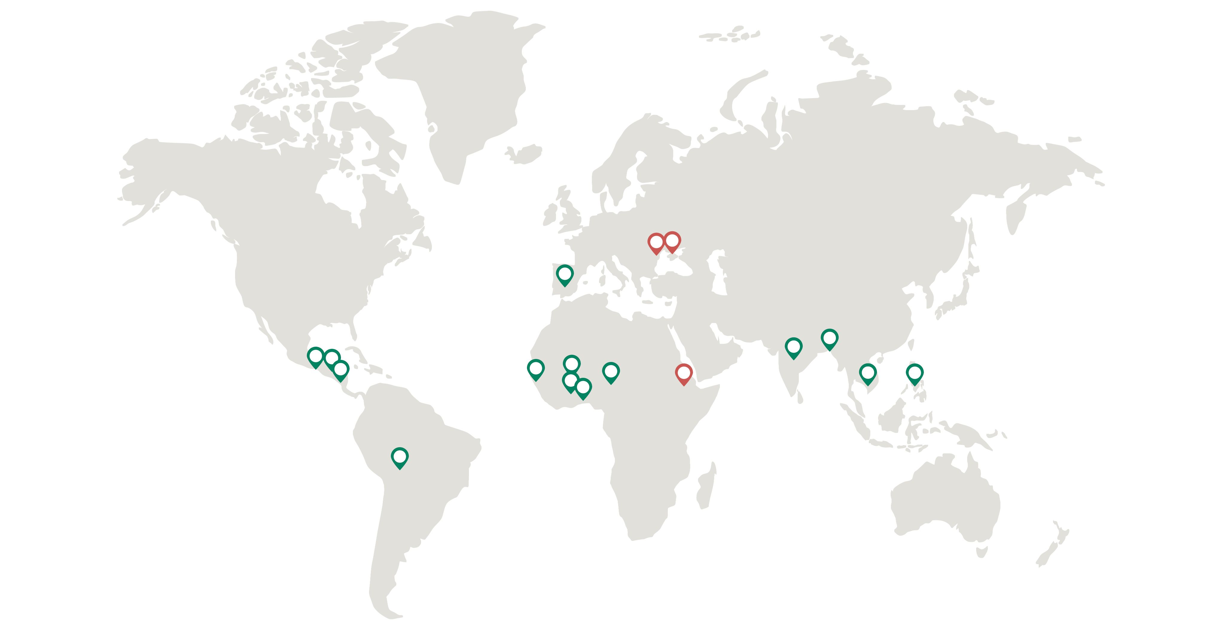 Estamos presentes en 3.676 escuelas e impulsamos 174 proyectos en los que participan 927.881 niñas, niños y jóvenes y 1.853.559 personas adultas de 14 países de América, África, Asia y Europa.